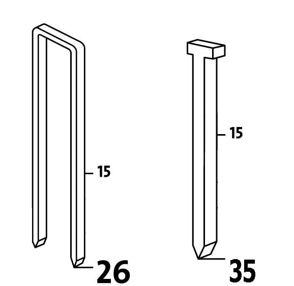 AGI Robur - Clou, boite 1000 pièces, long 19 mm