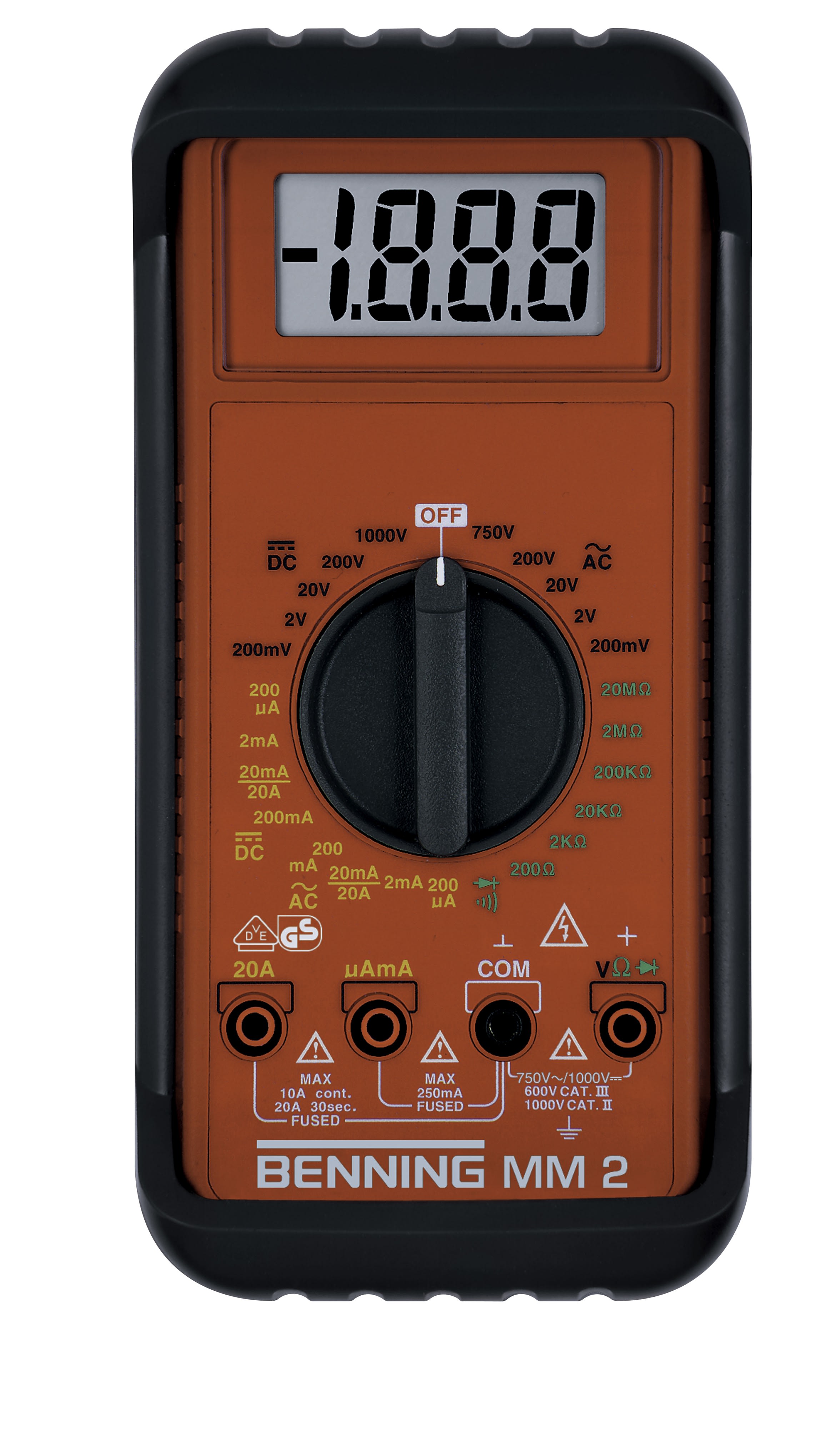 AGI Robur - Multimètre digital. CAT III, 600V