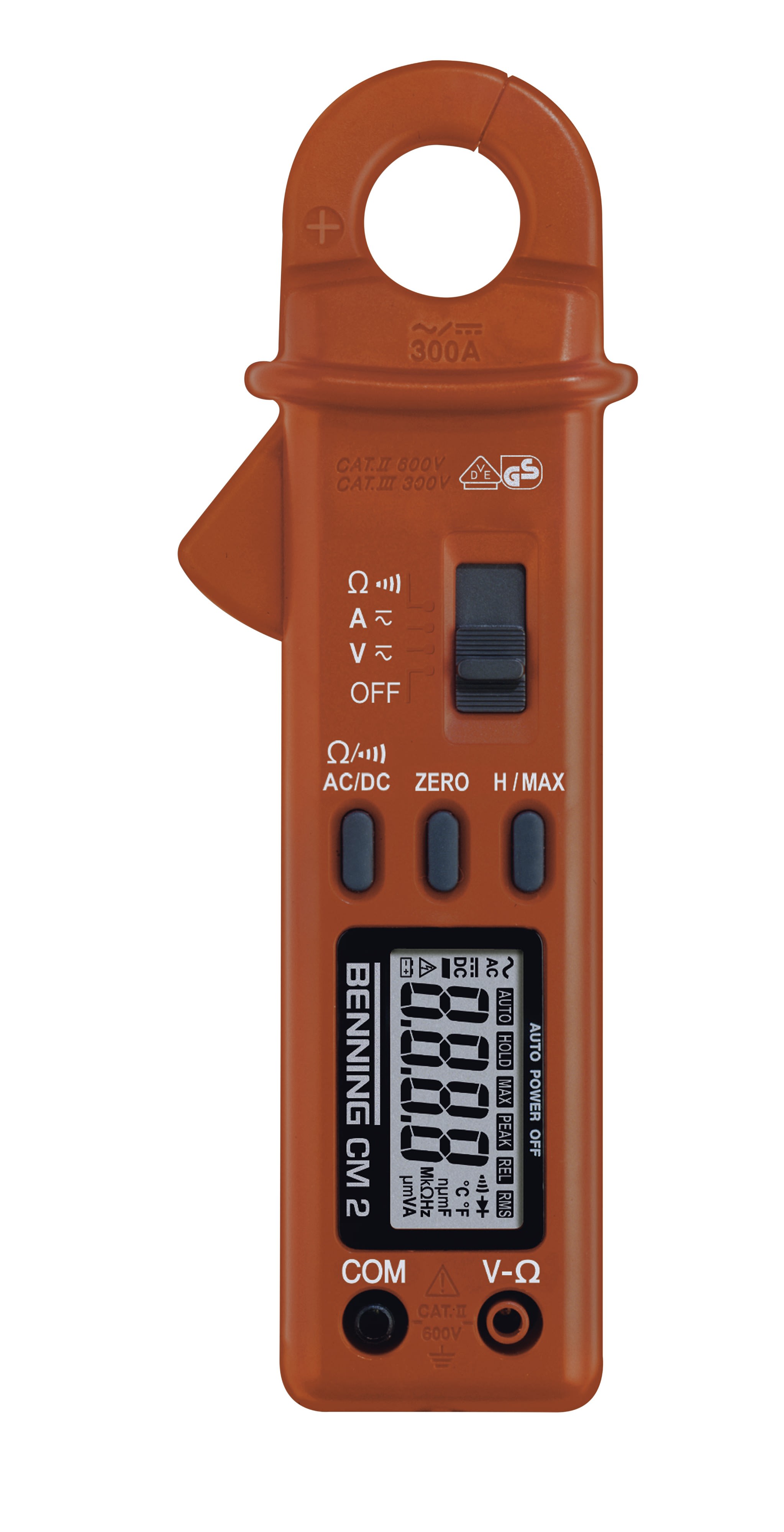 AGI Robur - Pince ampèremétrique Cat III 300V, 600 A AC/DC. Ouverture 25mm