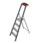 AGI Robur - Escabeau aluminium 4 marches. Hauteur plateforme 1.63 m, EN131