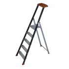 AGI Robur - Escabeau aluminium 5 marches, hauteur plateforme 1,88 m, EN131