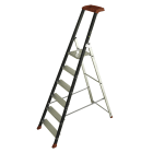 AGI Robur - Escabeau aluminium 7 marches, hauteur plateforme 2,38 m, EN131