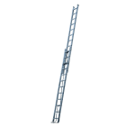 AGI Robur - Echelle double coulissante aluminium. 26 échelons, hauteur 3,70-6,30m