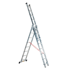AGI Robur - Echelle aluminium trois-plans utilisable en coulisse, hauteur 2,35-5,15m