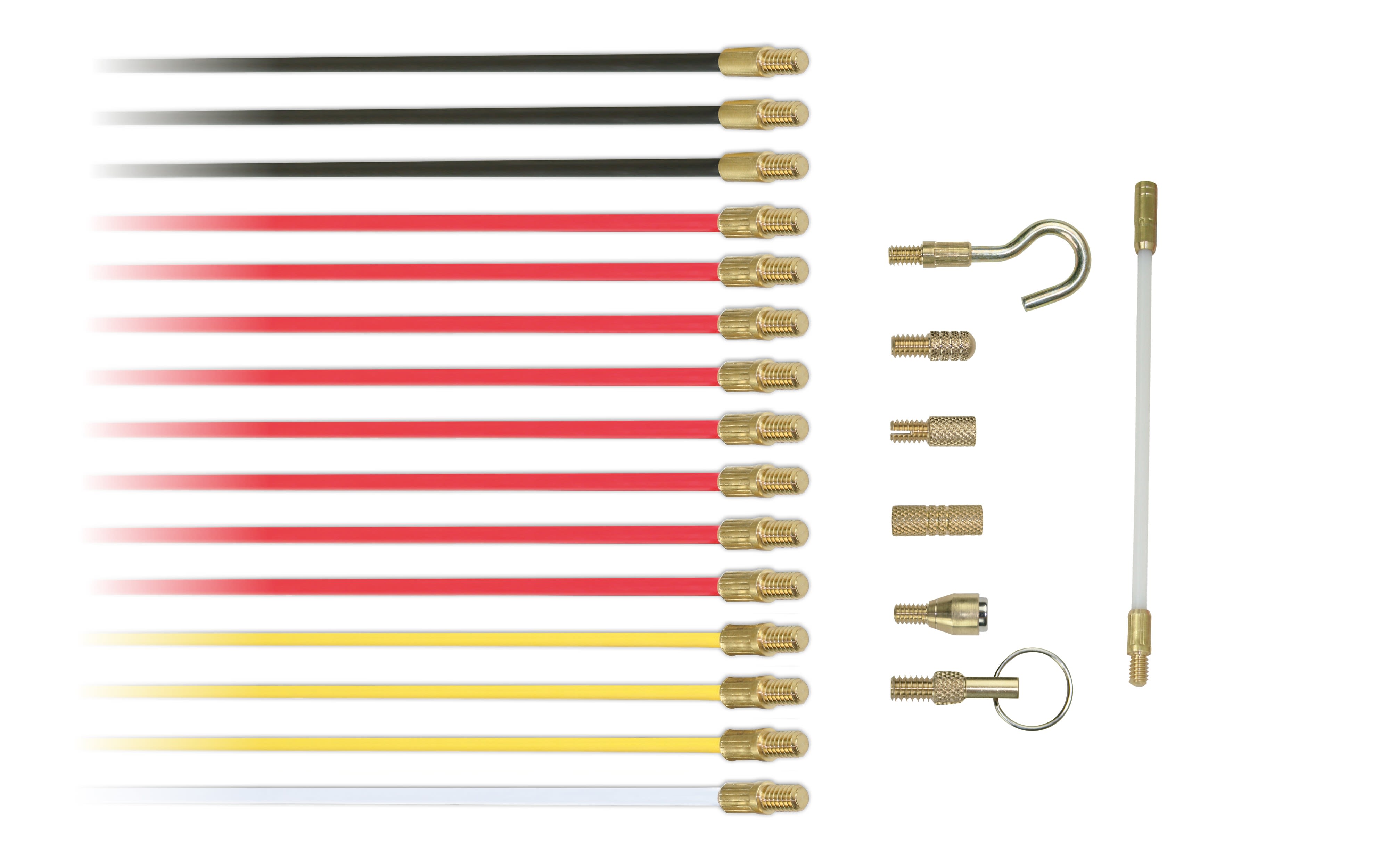 AGI Robur - Kit baguettes tire-fils ø divers/1 m, 23 pièces