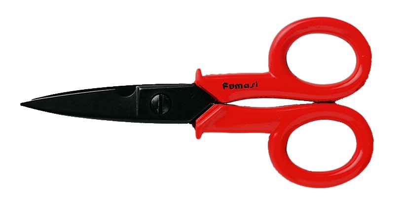 AGI Robur - Ciseaux d'électricien à encoche, gainés, longueur 130 mm.