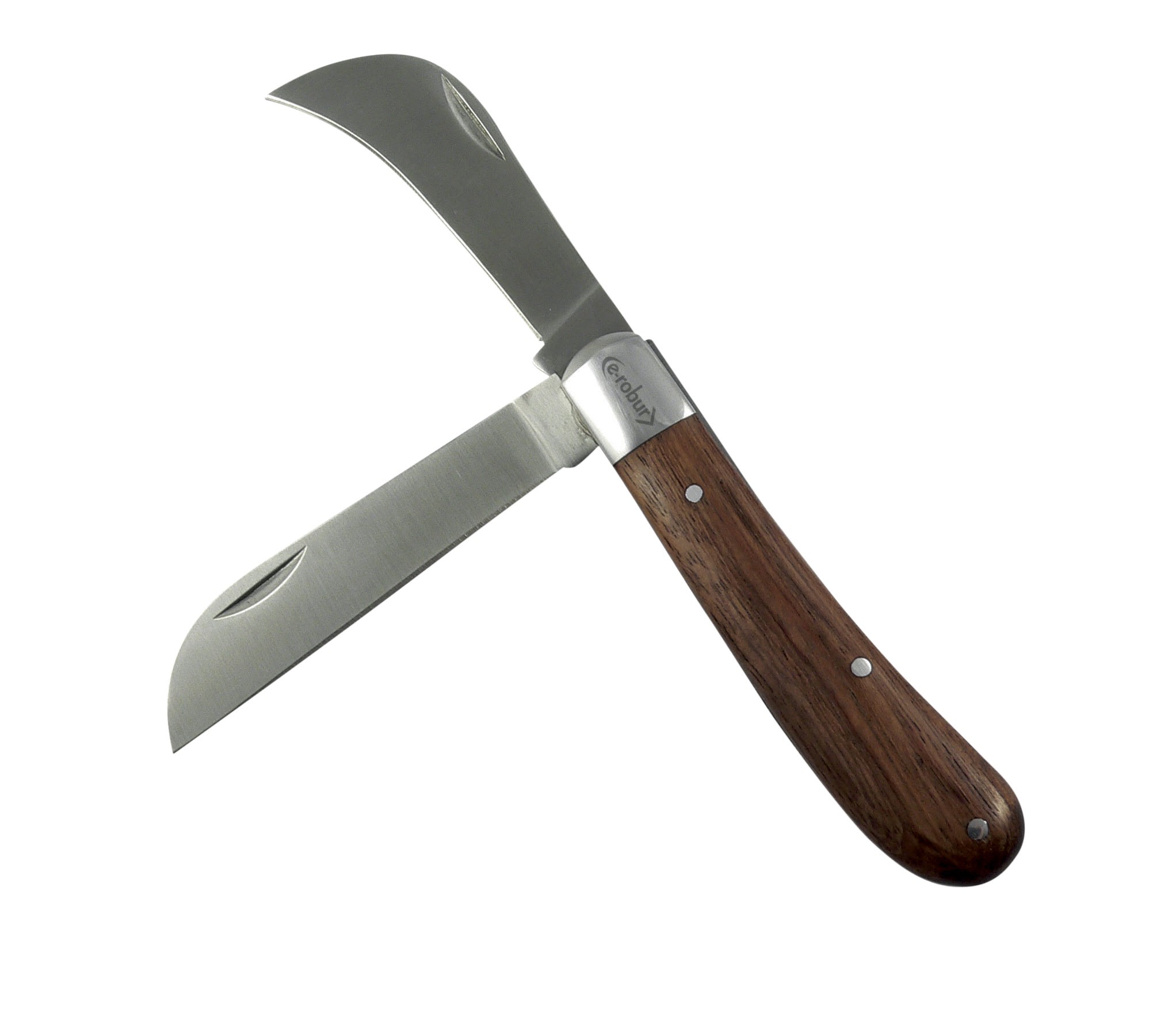 AGI Robur - Couteau 2 lames manche bois