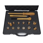 AGI Robur - Clé à cliquet 1/4 avec douilles6P, embouts 6P, tournevis 1/4 et rallonge. Isolé.