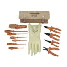 AGI Robur - Composition 12 outils isolés en sacoche cuir