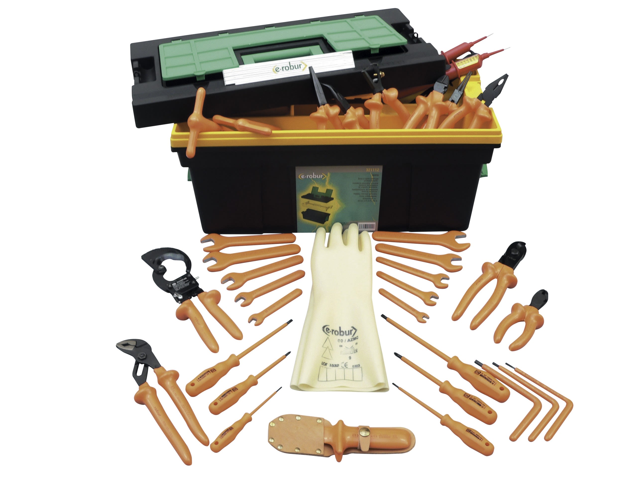 AGI Robur - Composition 38 outils en caisse plastique.