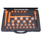 AGI Robur - Composition de douilles avec clé à cliquet.