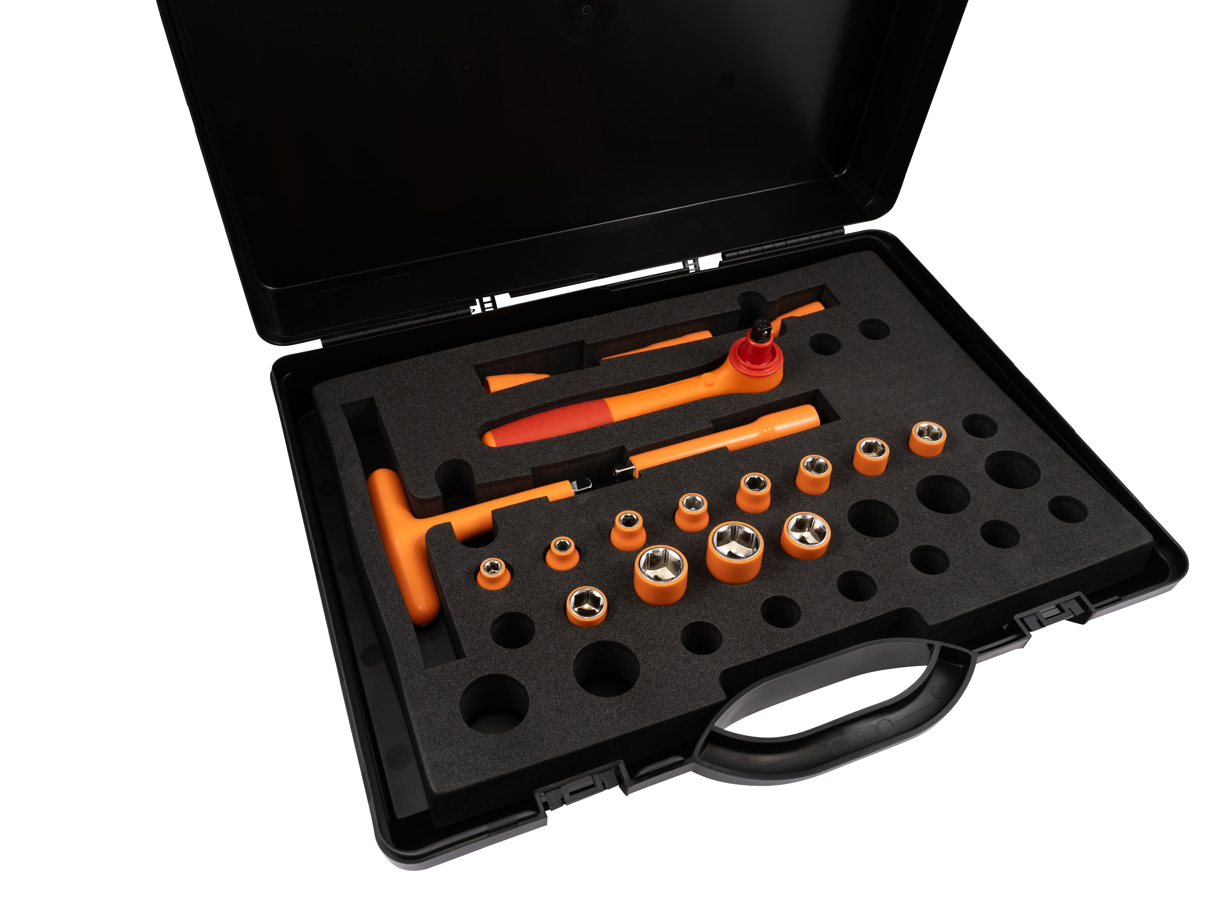 AGI Robur - Composition de douilles avec clé à cliquet, isolée 1000V