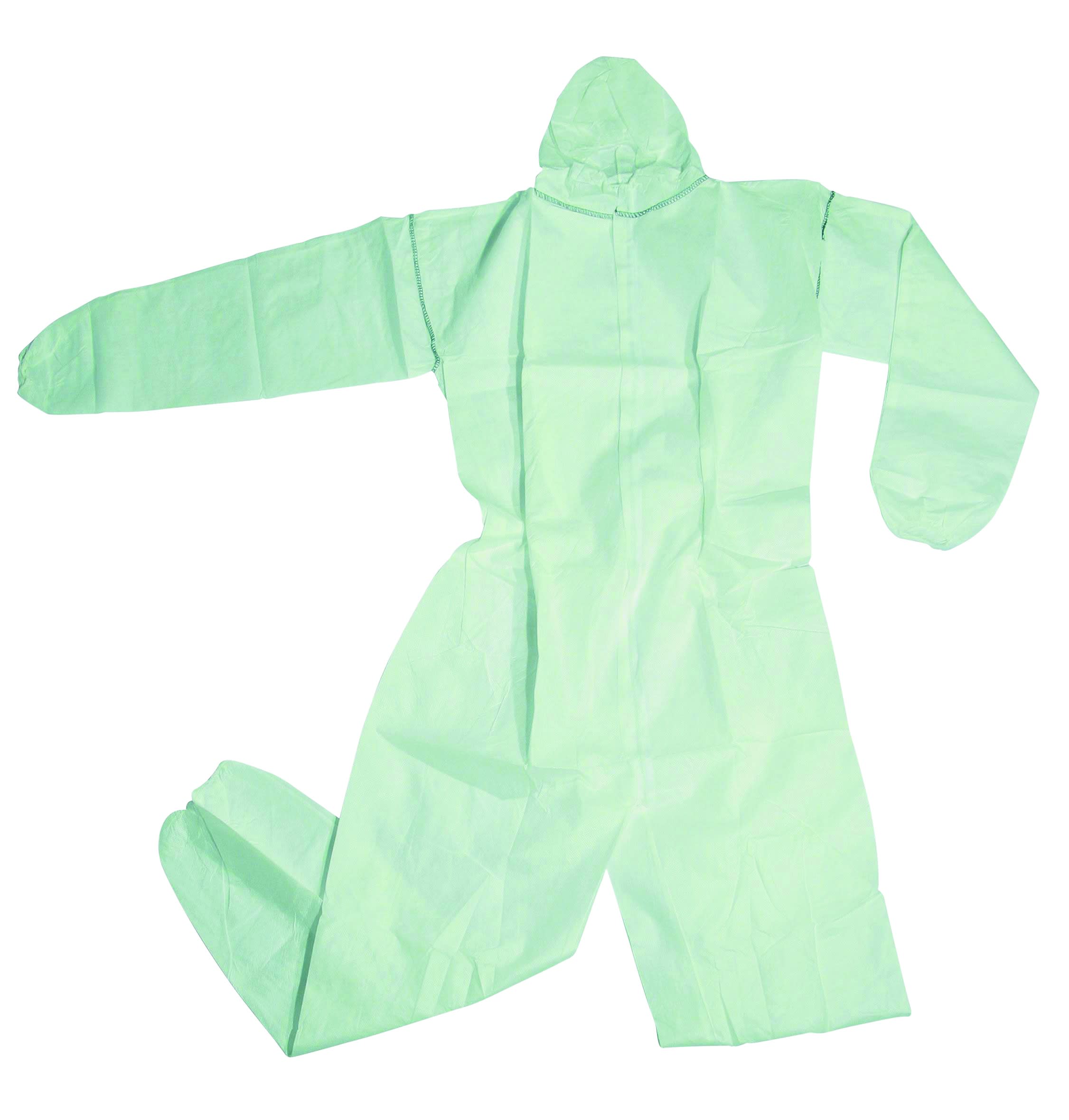 AGI Robur - Combinaison à usage unique non tissé polypro avec capuche, risques mineurs, T XL