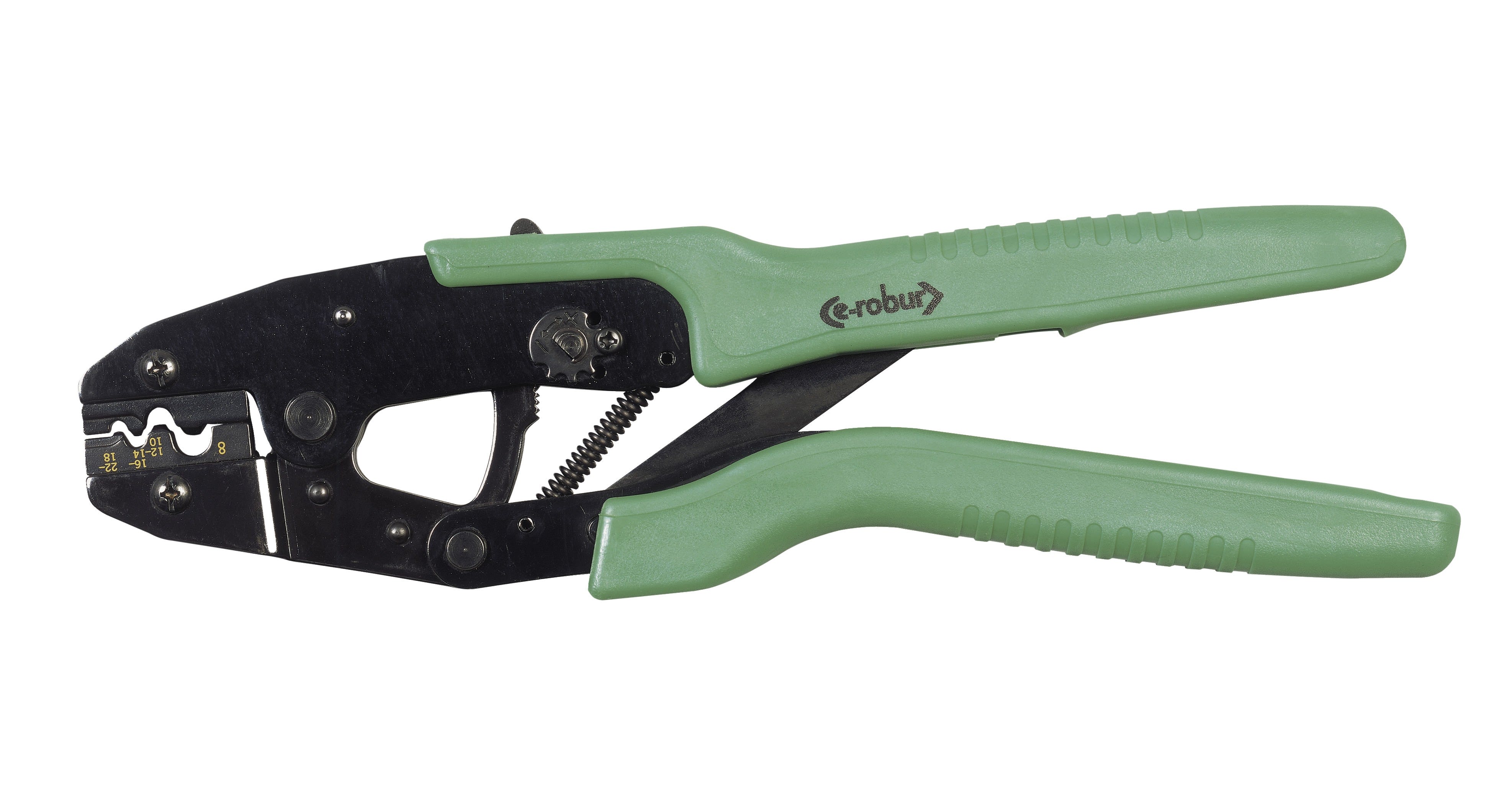 AGI Robur - Pince à sertir à cliquet pour cosses rondes nues de 0,5 à 10,0 mm².