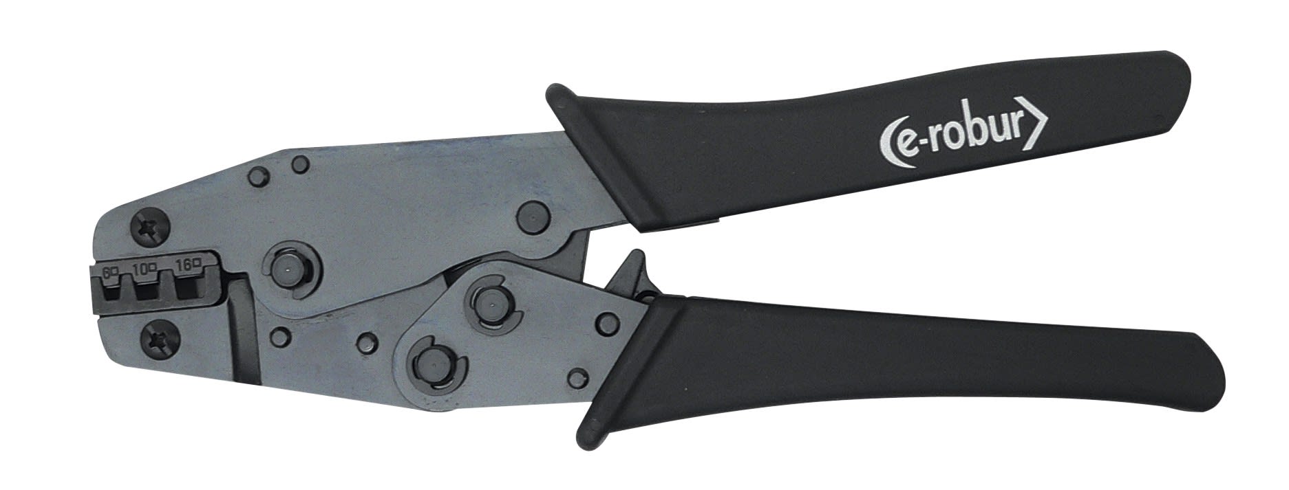 AGI Robur - Pince à sertir à cliquet pour embouts de câblage de 6,0 à 16,0 mm²