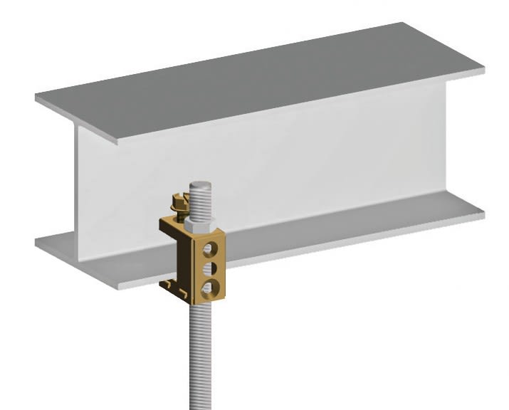 AGI Robur - Attache bord de tôle, capacité plat de 2-18 mm, tige fileté M6 à 10 mm.