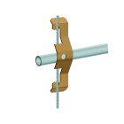 AGI Robur - Attache sur plat 4-7 ou rond 4-10, pour tube 32-40 mm