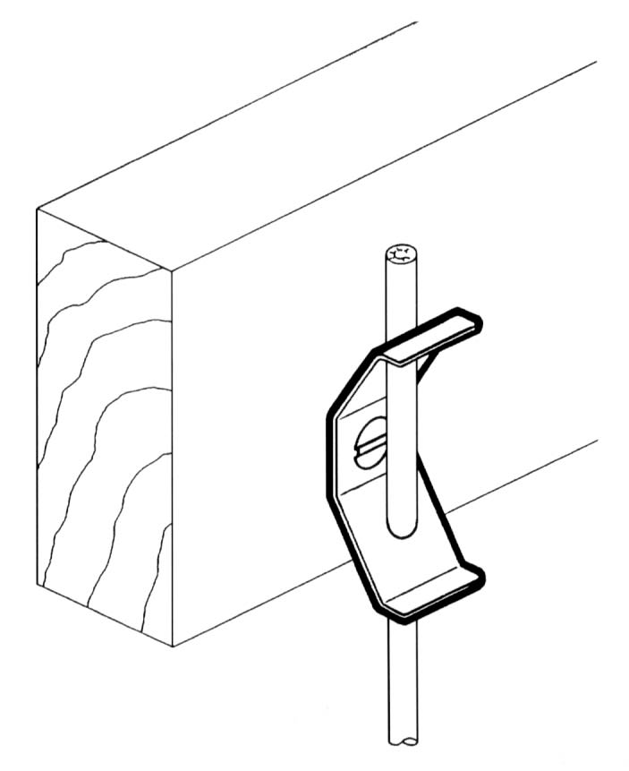 AGI Robur - Attache support tige filetée M6. 25 pièces