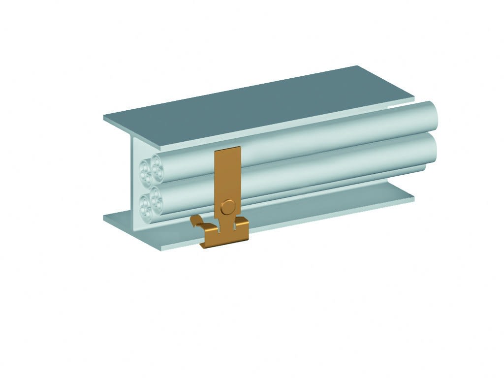 AGI Robur - Attache pour plat 10 - 15 avec lamelle 75mm
