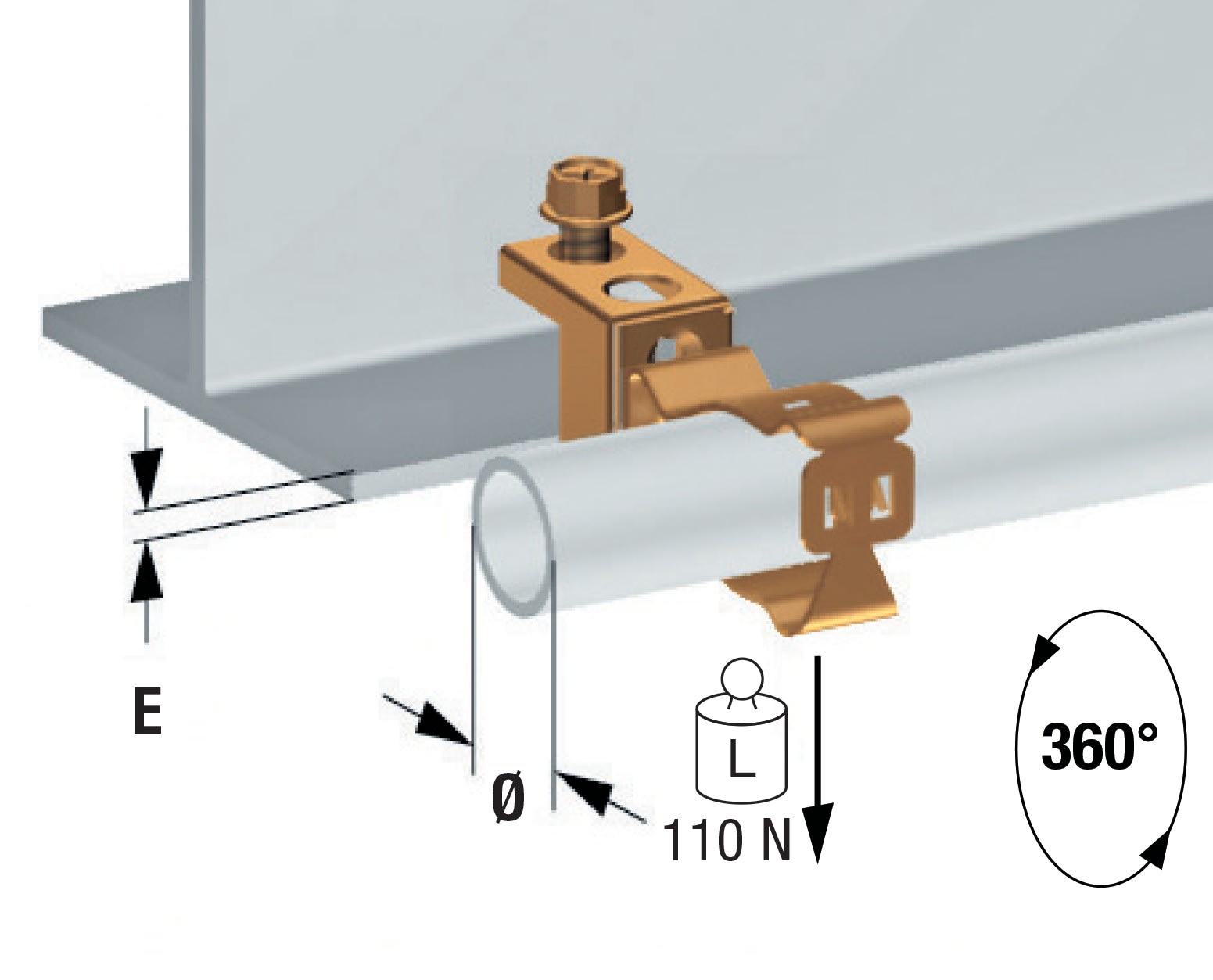 AGI Robur - Attache pour plat < ou = 18 et tube 18 - 27mm