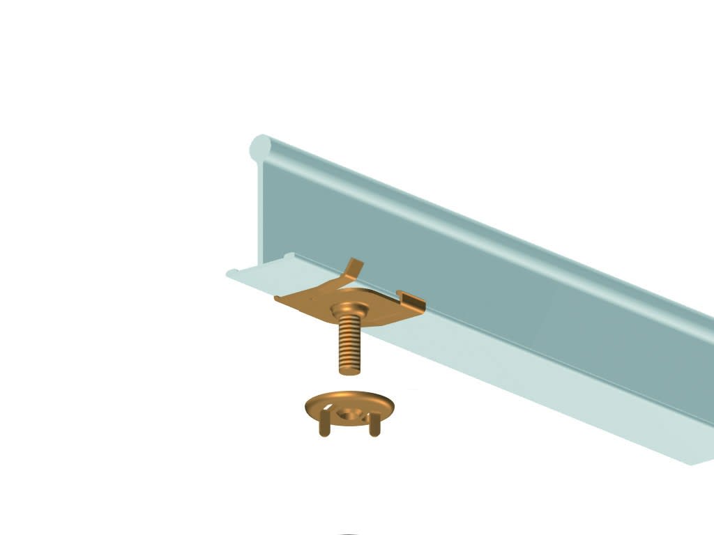 AGI Robur - Attache pour profil 25 x 1,5, vis M6 long 16mm