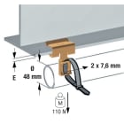 AGI Robur - Attache bord de tôle, capacité plat de 12-19 mm, pour colliers 7mm. 25 pièces.