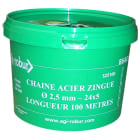 AGI Robur - Chaîne acier zingué soudée, dia. 2,5 mm, longueur 100 m.