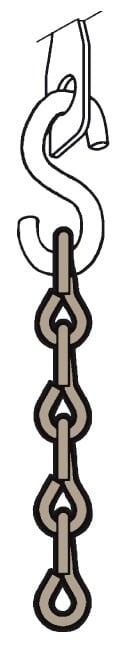 AGI Robur - Chaîne acier zingué double torsion, diamètre 1,6 mm, long. 25 m.