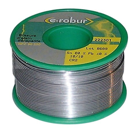AGI Robur - Soudure décapante 40% Sn 60% Pb, fil diamètre 1 mm, 500 g