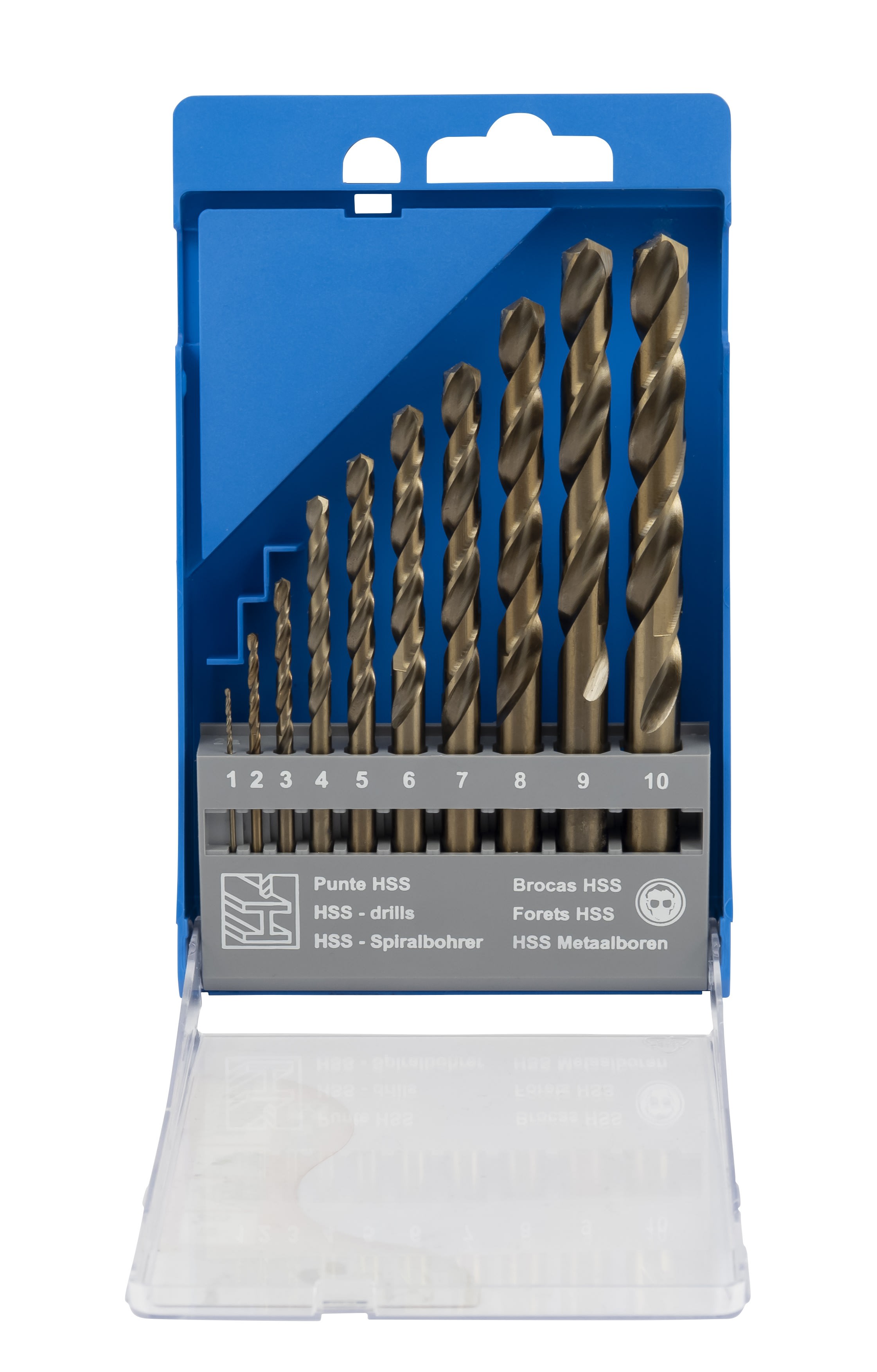 AGI Robur - Coffret 10 forets HSS cobalt, 1-10 mm.