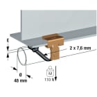 AGI Robur - Attache bord de tôle, capacité plat 2-6 mm et collier de 7 mm, montage inversé
