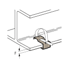 AGI Robur - Attache bord de tôle pour plat 10-18 mm et collier 6-9 mm. 25 pièces
