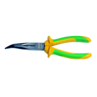 AGI Robur - Pince à becs 1/2 ronds coudés, isolée, long 200 mm.