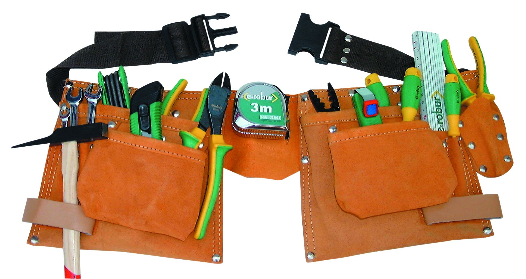 AGI Robur - Tablier de travail cuir 10 poches