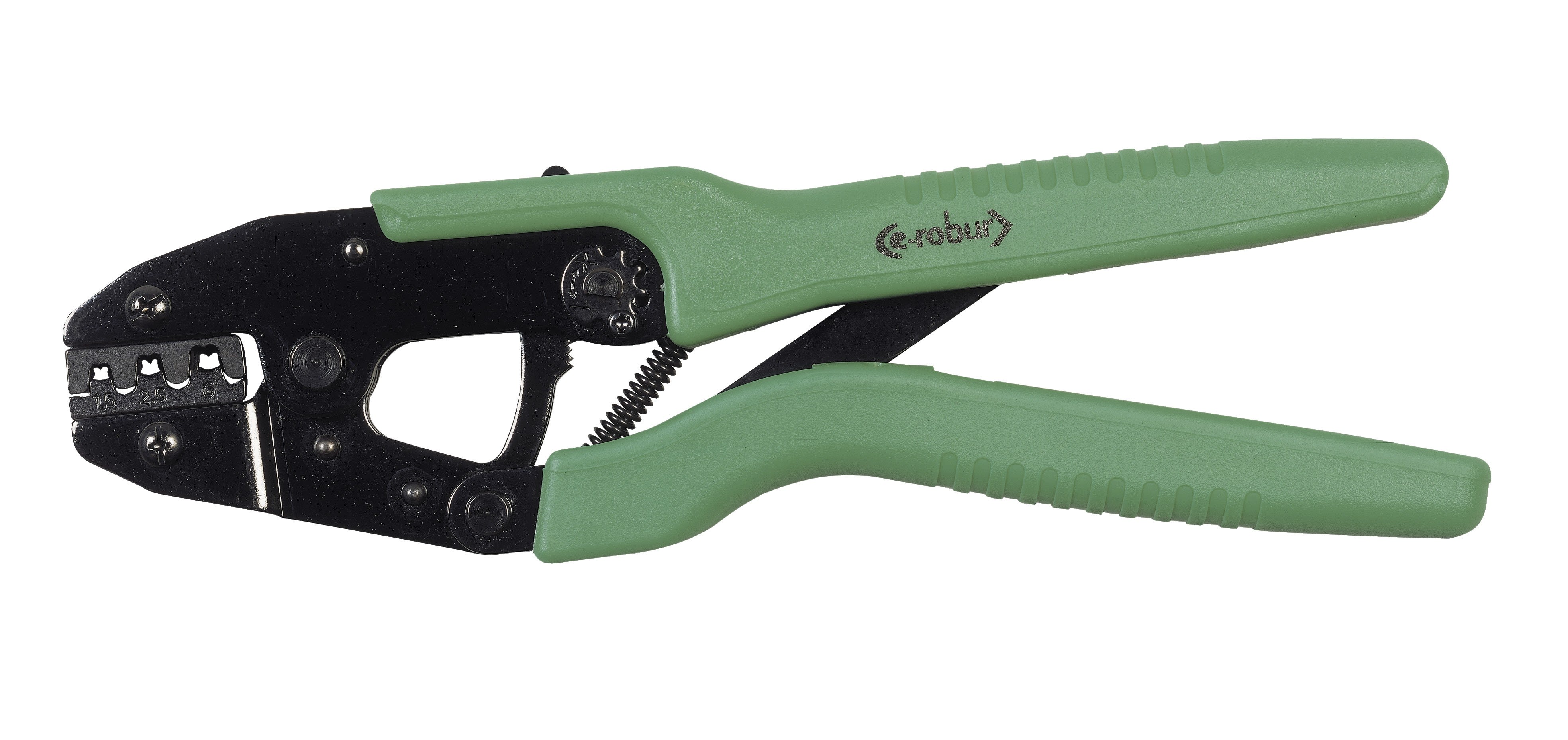 AGI Robur - Pince à sertir à cliquet pour cosses plates à fut ouvert de 0,5 à 6,0 mm²