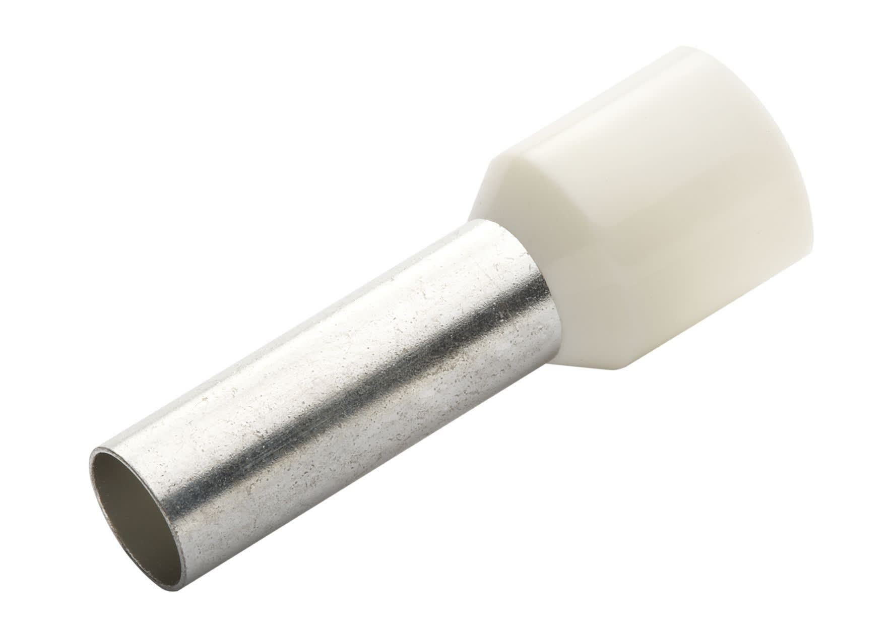 TradeForce - Embout de cablage simple blanc 0,5mm2, sachet de 100 unités