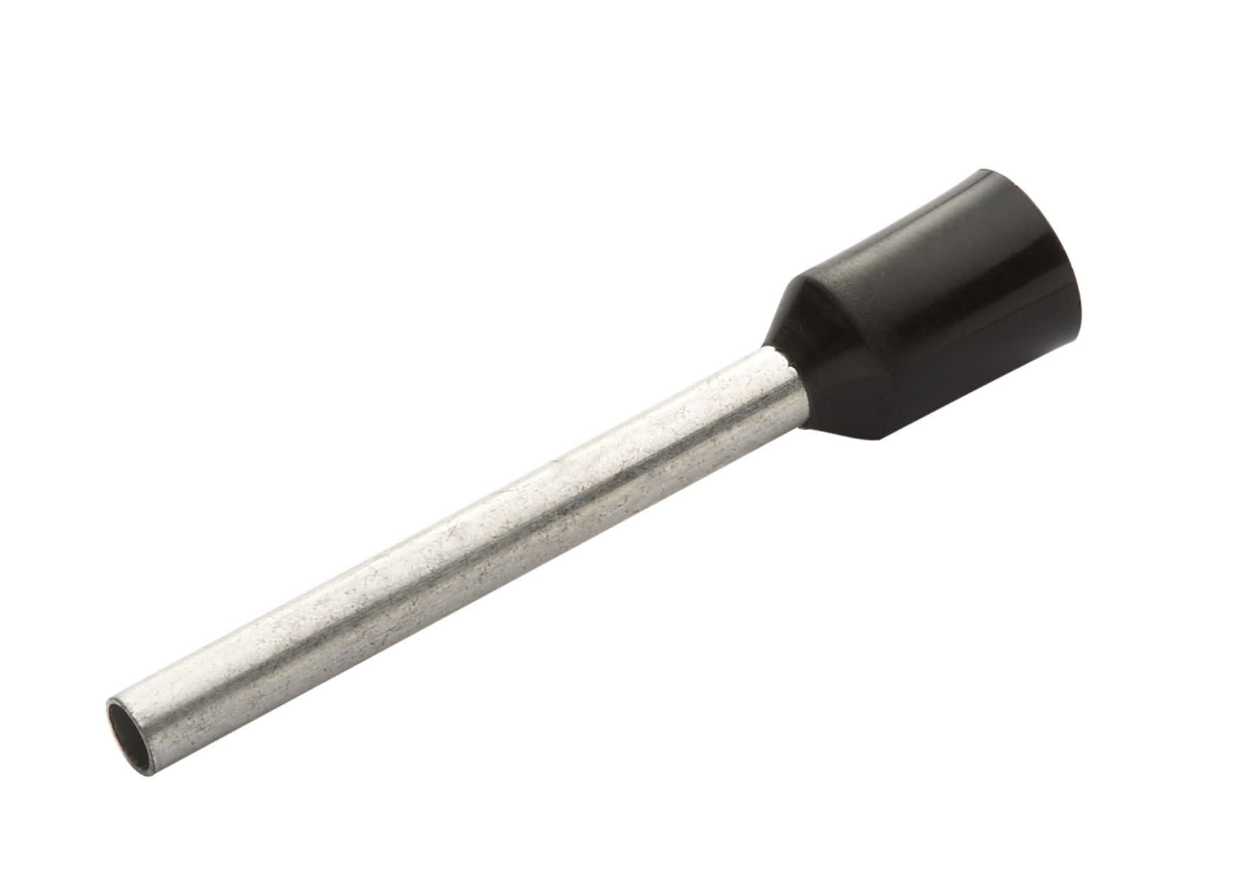 TradeForce - Embout de cablage simple noir 1,5mm2, sachet de 100 unités