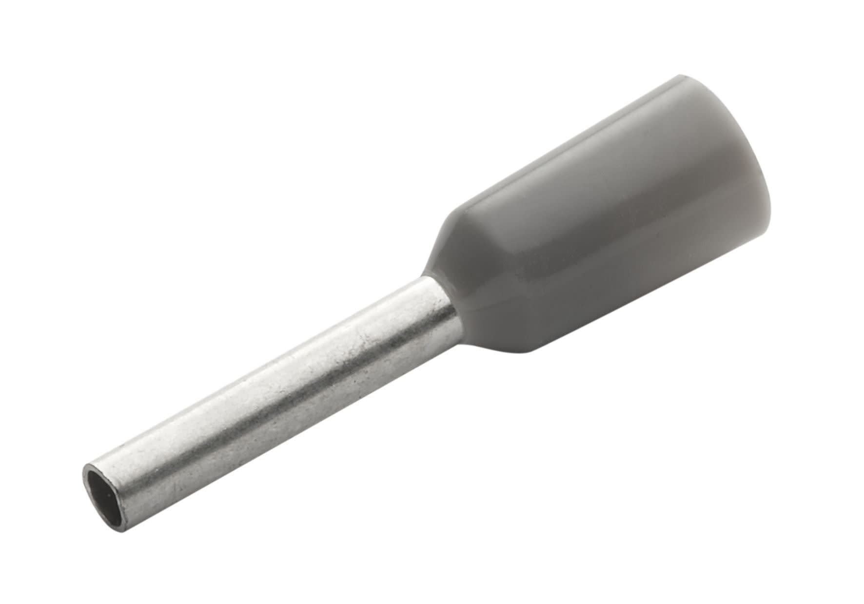 TradeForce - Embout de cablage simple gris 2,5mm2, sachet de 100 unités
