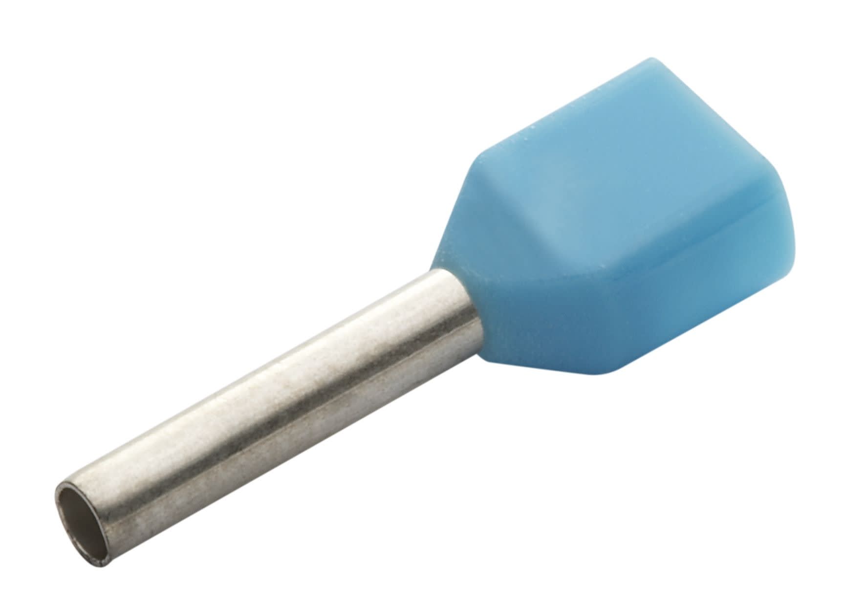 TradeForce - Embout de cablage double bleu 0,75mm2, sachet de 100 unités