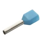 TradeForce - Embout de cablage double bleu 0,75mm2, sachet de 100 unités