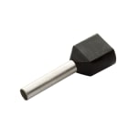 TradeForce - Embout de cablage double noir 1,5mm2, sachet de 100 unités