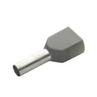 TradeForce - Embout de cablage double gris 2,5mm2, sachet de 100 unités