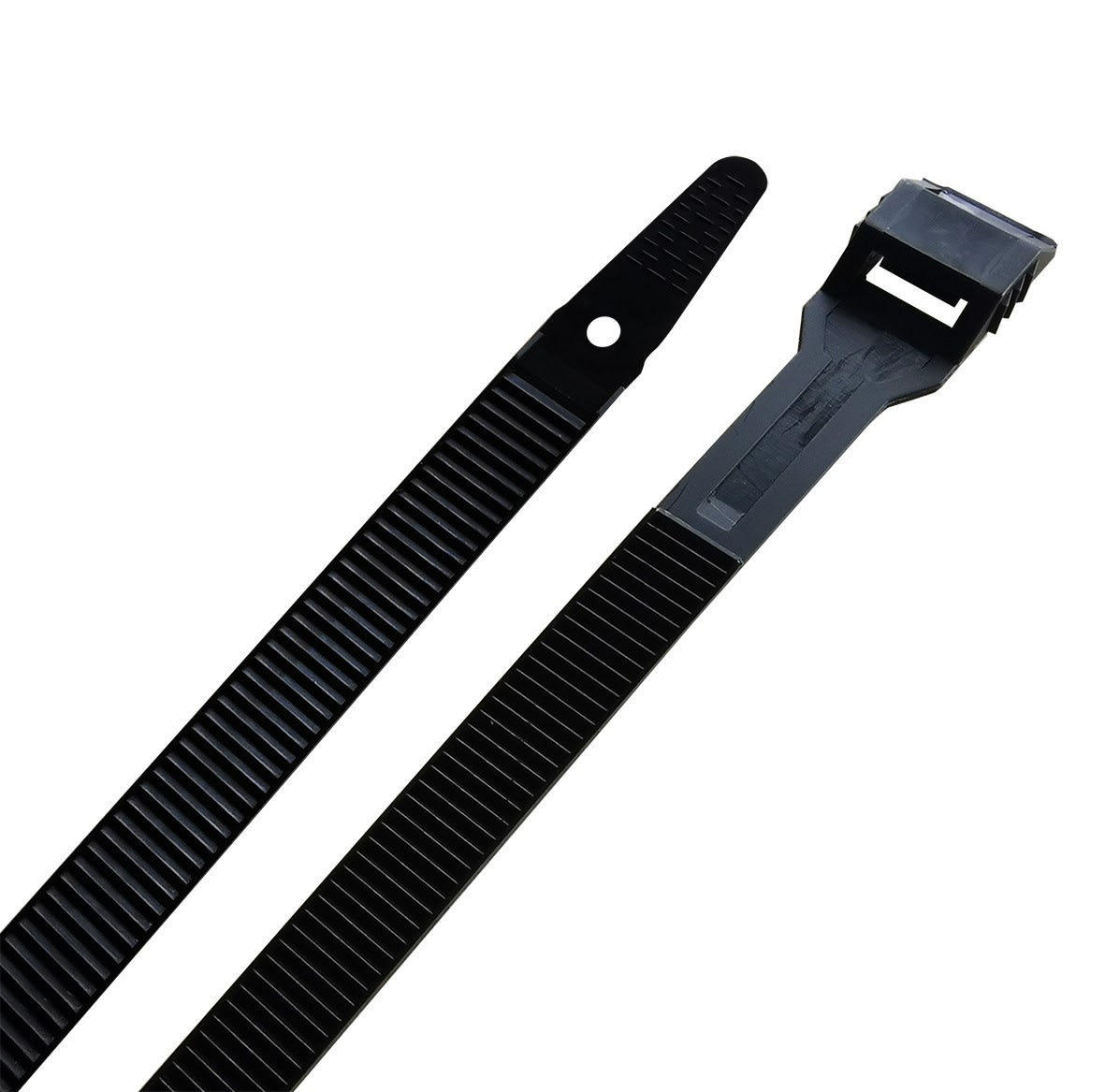 TradeForce - 100 colliers d'installation PA12 double verrouillage 180x9mm, int/ext,