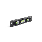 TradeForce - Niveau aluminium 230 mm. 3 bulles : 0, 45, 90. Semelle inferieure aimantee.