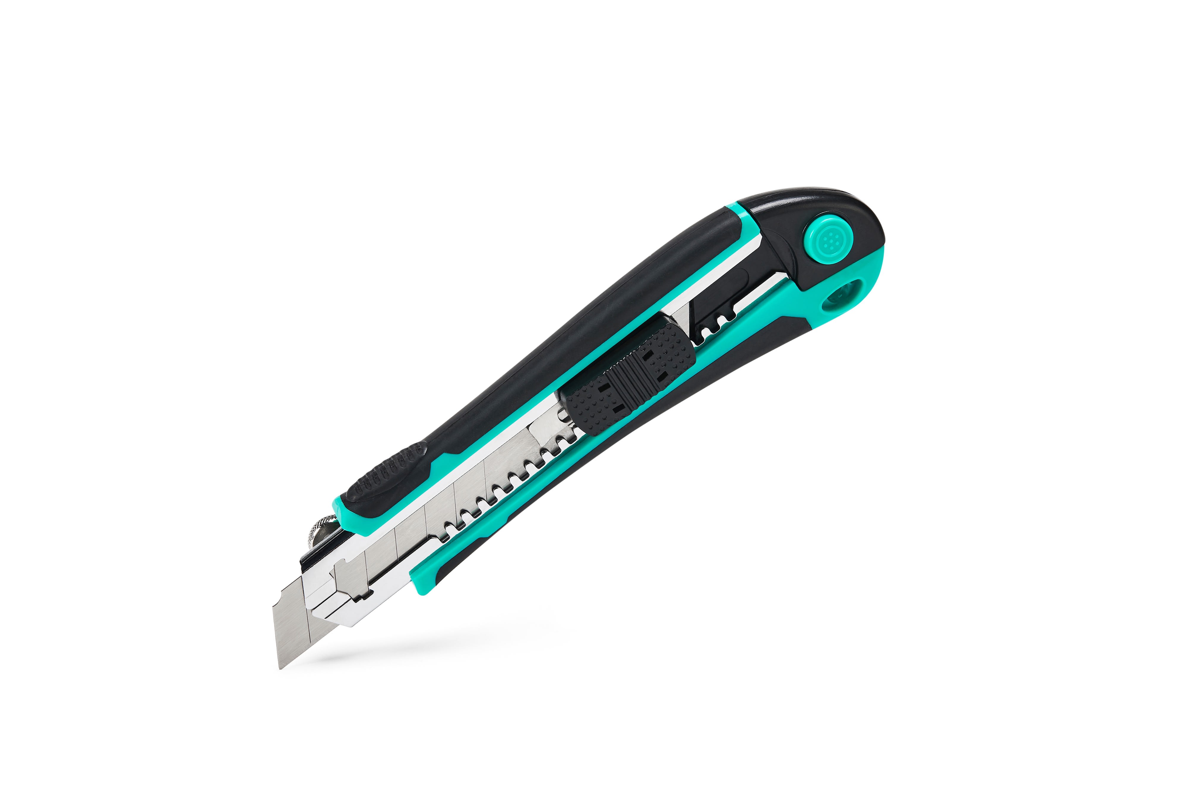 TradeForce - Cutter universel PRO 18mm. Acier inoxydable avec reservoir 5 lames integre.
