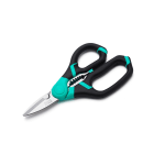 TradeForce - Ciseaux d'electricien PRO 160mm. Ergot coupe cable et denude cable 0,75mm a 6mm.