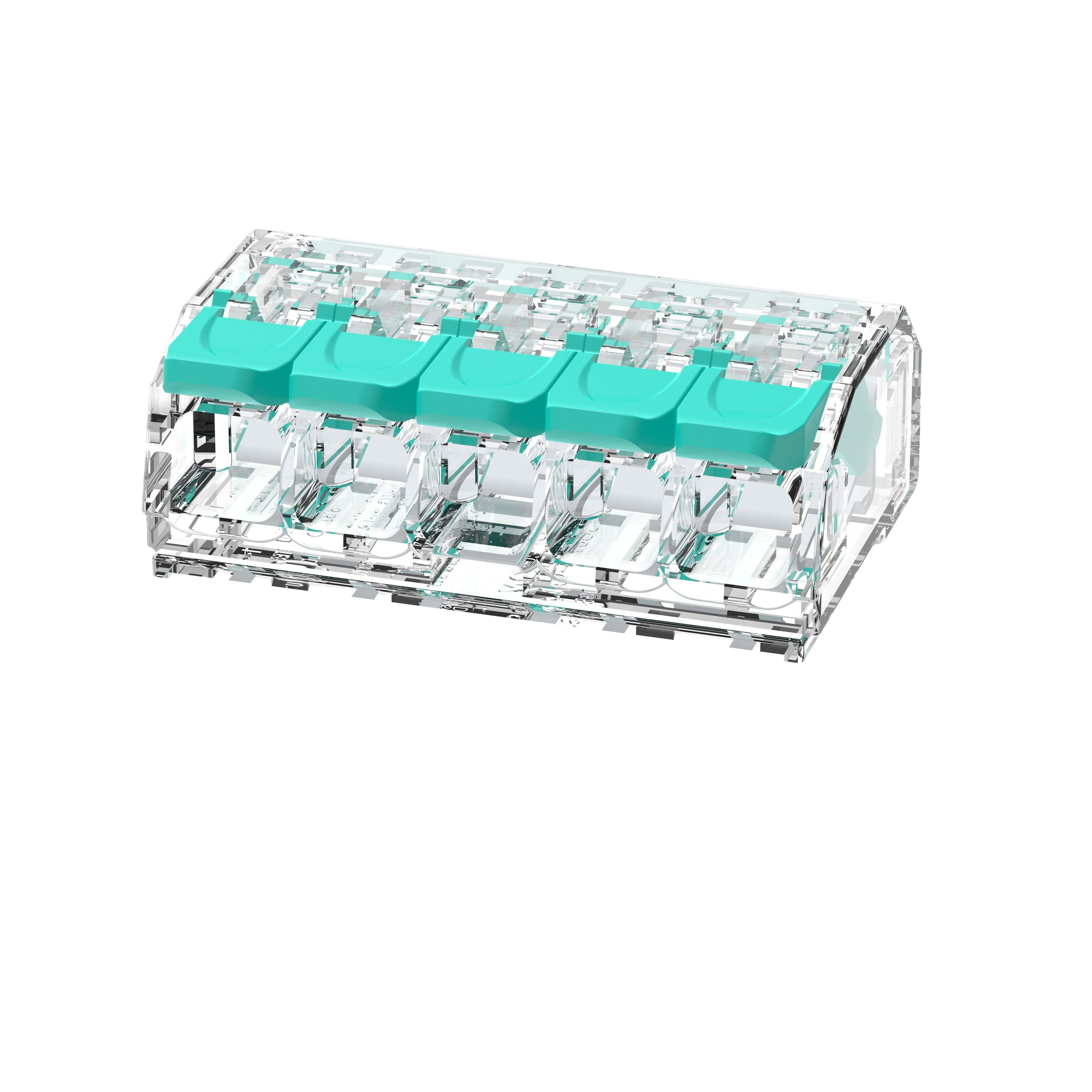 TradeForce - Conn. à levier TL05A, 5 entrées, sec. de fil : 0,2 à 4 mm², sachet de 30 pièces