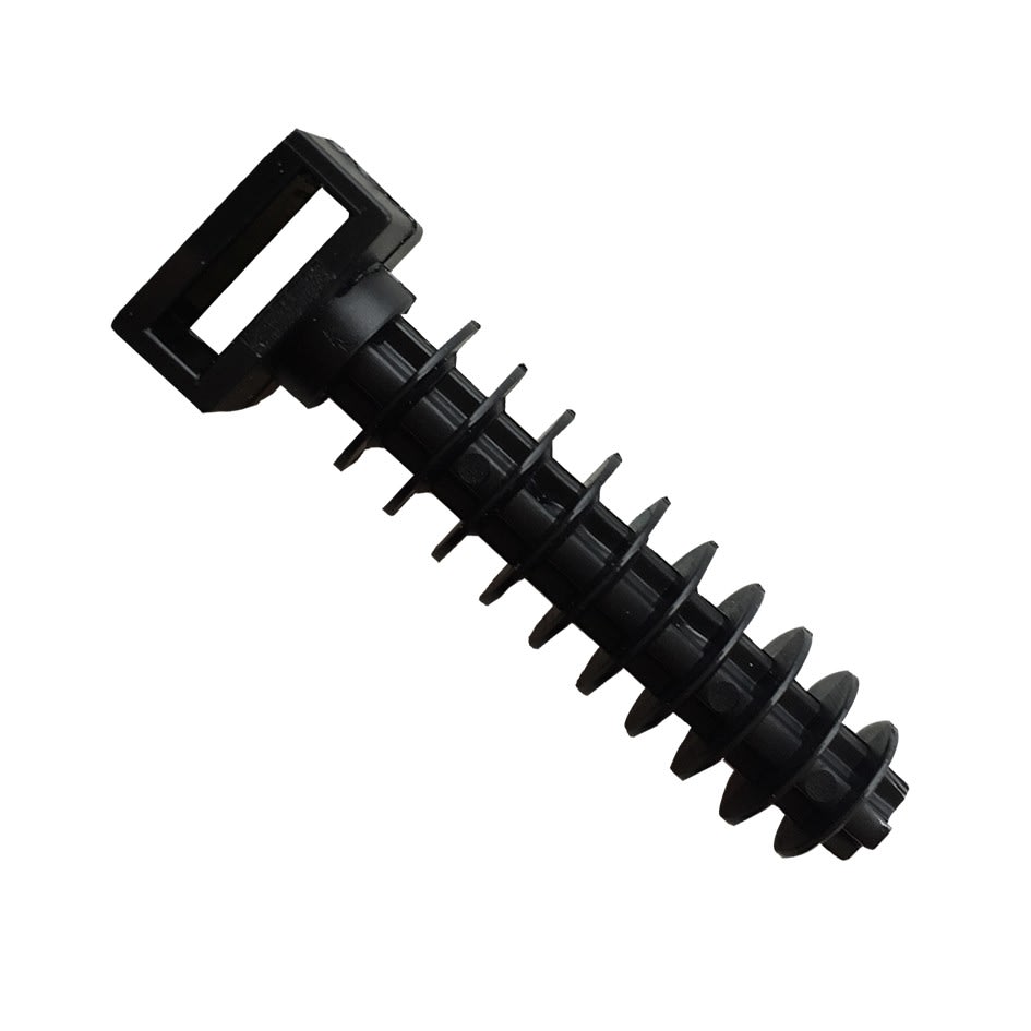 TradeForce - Embases à chevilles standard, 10,6x43xmm, diamètre 8mm, boîte de 100 pcs, noir.