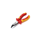 TradeForce - Pince a bec coude isolee 1000V Longueur 160mm. Manche bi-matiere.