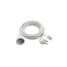 TradeForce - Rallonge H05VV-F 3G 1.5mm, IP20, 5m, blanc, PVC